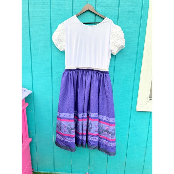 Disney Encanto Mirabel Dress women‎ XL Purple White Puff Sleeve Luisa Costume - Picture 6 of 6